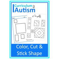Color, Cut & Stick Shapes Sheets